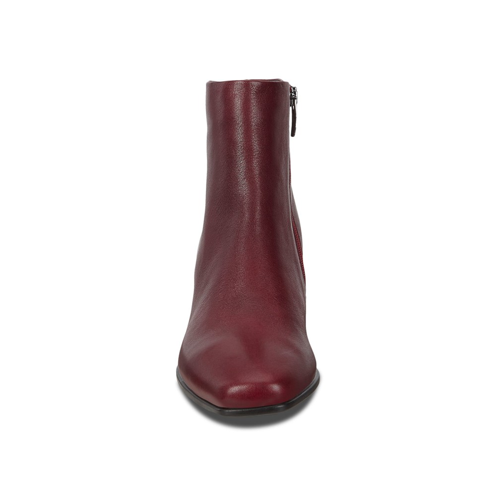 ECCO Womens Boots Burgundy - Shape 60 Squared Zippered - FEB-145239